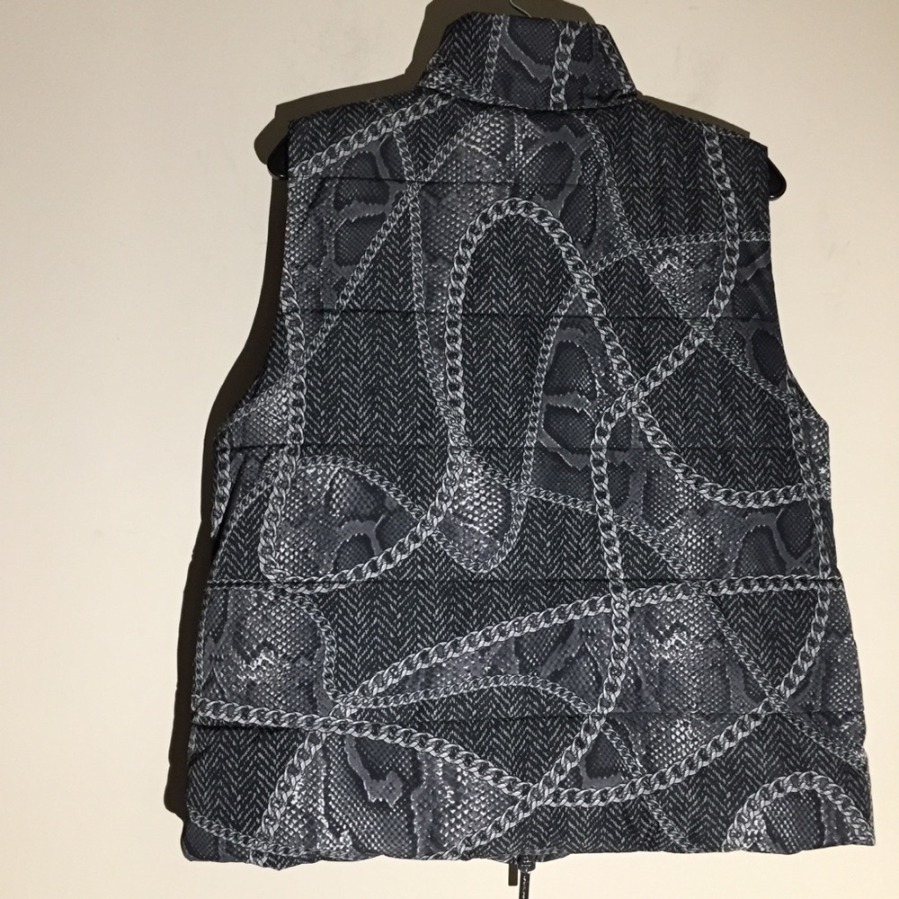 Michael Kors Chain & Python Print Puffer Vest - Picture 8 of 13